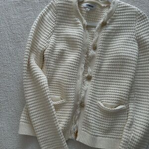 Express Ivory Textured Cardigan